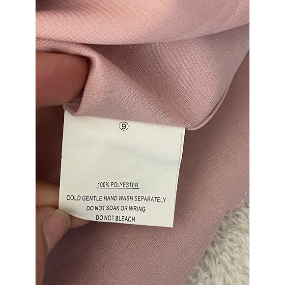 Saints Secrets Ruffle V-neck Mini Dress Pale Rose M Y2K Babydoll Chic Feminine - Picture 4 of 13